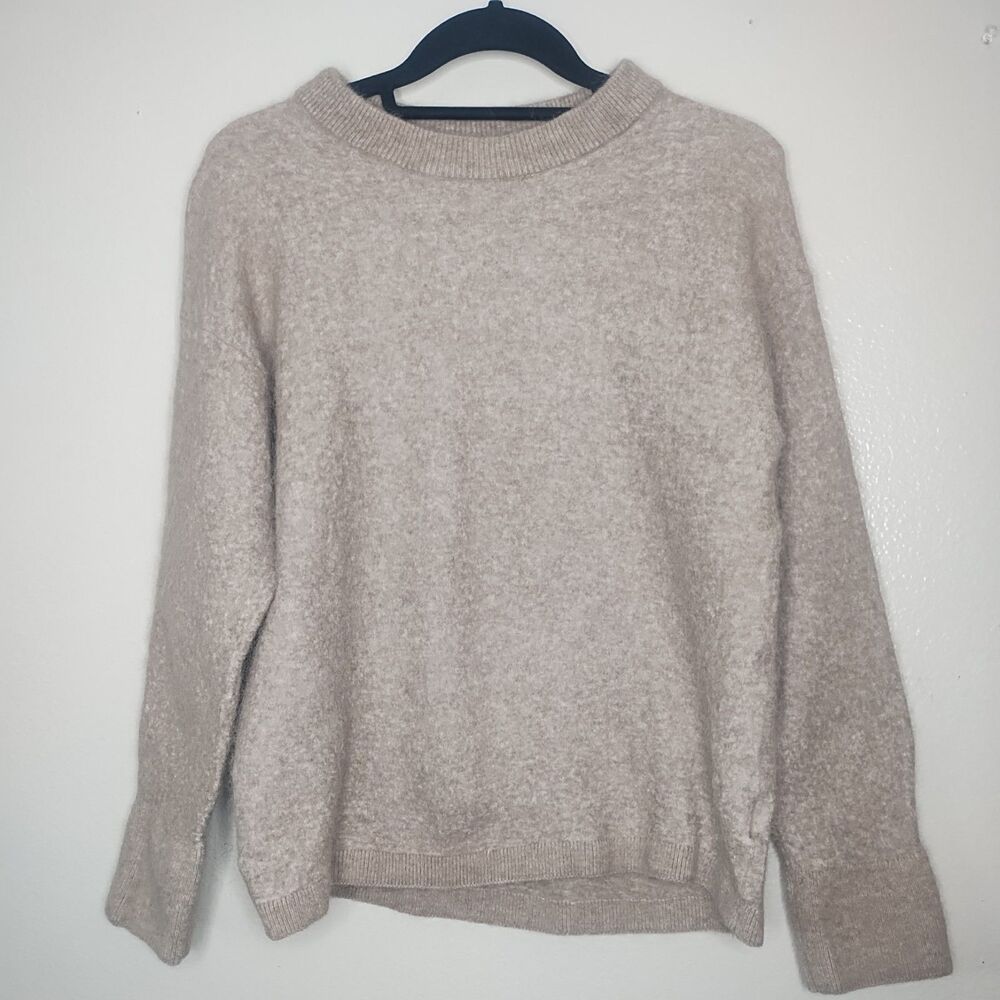 & Other Stories Atelier Sweater Beige/Brown Mohair Alpaca Blend Minimalist Sz M